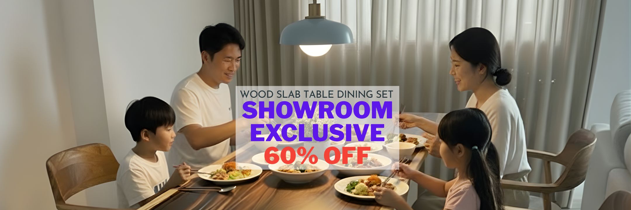 Wood Slab Dining Set