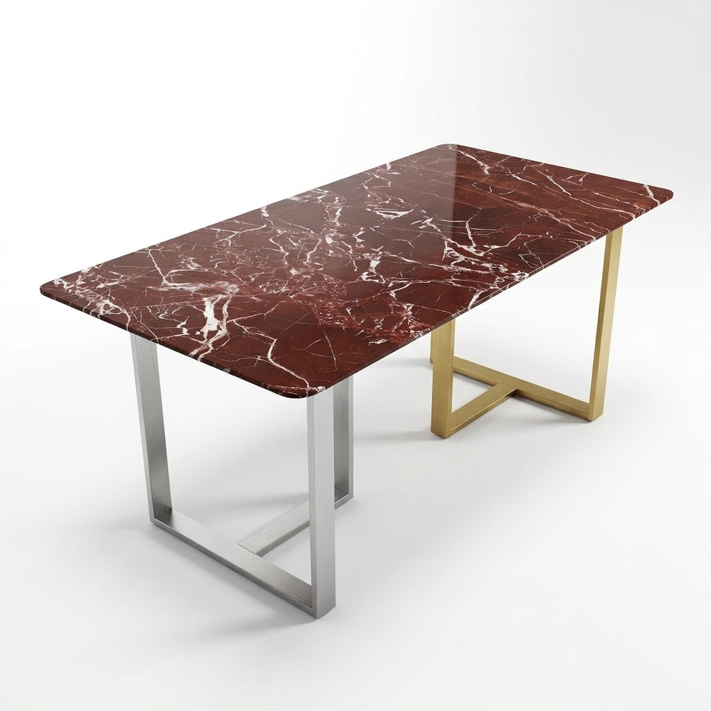 Marble Dining Table (Crimson)