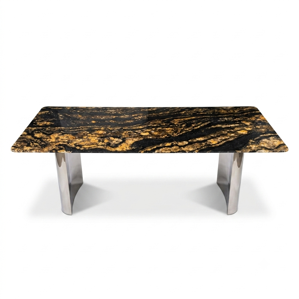 Marble Dining Table (Full of Gold)