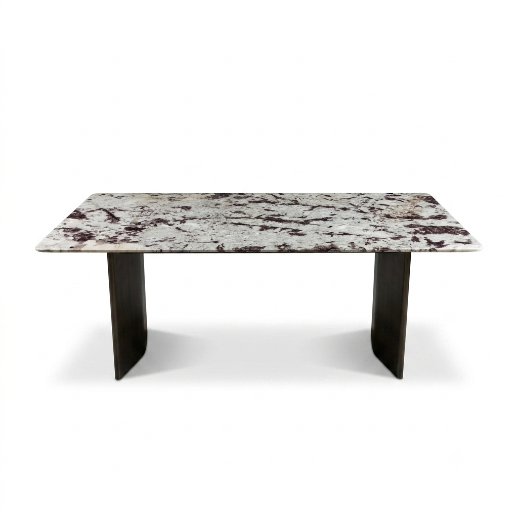 Marble Dining Table (Snowy Mountain Orchid)